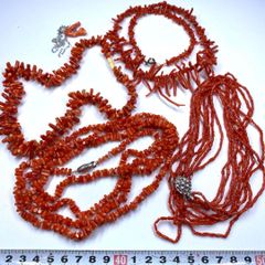 本血赤珊瑚玉5連ネックレス 29g 東Y8-0528☆新タカチ - メルカリ