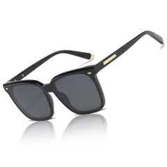 [KANASTAL] サングラス レディース メンズ 韓国 大きめ 偏光 紫外線カット 超軽量 野球 ゴルフ 登山 釣り 運転用 おしゃれ sunglasses for women （ブラック） 1