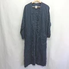 ◇ ⊇ niko and … ウエストひも付き 長袖 ガウンコート サイズ3 ネイビー レディース E  【1409100063066】