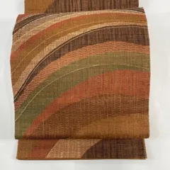 美品 紬・小紋用 西陣 老舗 渡文 紬地 袋帯 正絹 未使用 Fｓ1178 楽天市場】渡文 帯（種類（帯）袋帯）の通販