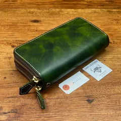 イタリアンレザー メンズ 財布 長財布 ダブルファスナー ダブルジップ ラウンドファスナー  新品 未使用 送料無料 本革 ヌメ革