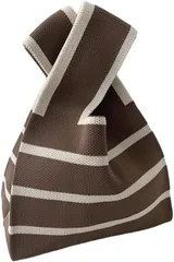 【特価商品】小さめ エコバック レディース おしゃれ サブバッグミニバッグ トートバッグ 手提げ かばん ミニ 柔らかい 折りたためる ニットバッグ 軽量 かわいい [UMIYI] トレンド