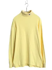 【お得なクーポン配布中!】 80s USA製 チャンピオン タートルネック 長袖 Tシャツ メンズ XL ヴィンテージ ロンT スムース 素材 大きいサイズ ワンポイント カットソー
