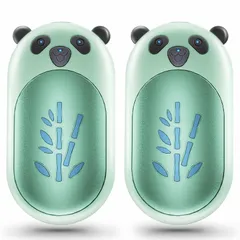 充電式カイロ 3秒急速発熱 3階段温度調節 電気カイロ 大容量 6000mAh 14時間連続発熱可能 【分離式設計】 小型 超軽量 持ち運びやすい 急速充電 旅行 出張 プレゼント用 クリスマスプレゼント (Green)