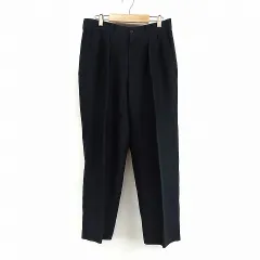 ティノラス MEN'S TENORAS リネン混 スラックス パンツ XL 黒 ブラックのサムネイル