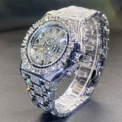 ダイヤモンド クォーツ時計 hiphop グリッター ダイアモンド - メルカリ
