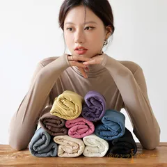 インナー Tシャツ 柔らかい トップス モックネック カットソー 長袖 レディース きれいめ オフネック Tシャツ  薄手 無地 切り替え シンプル しゃれ カジュアル 着回し 可愛い yt78