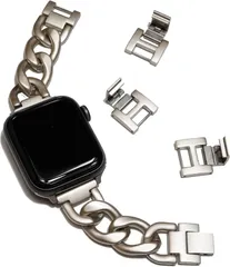 Royce&Roland 互換品 互換品/代替品 チェーンバンド おしゃれ 時計 ステンレス/シルバー 工具不要/メンズ レディース ギフト プレゼント applewatch アップルウォッチ(スターライト,  40mm 41mm 42mm)