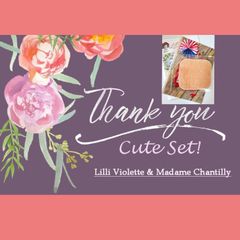 ★送料無料!★数量限定4点キュートセット Aタイプ♪★◆LILLI VIOLETTE チャート+Madame Chantilly チャート+今治miniハンカチタオル2枚 ◆チャートデザインとミニハンカチカラー まるごとおまかせ♪
