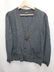 ◇ Θ JOSEPH HOMME ジョゼフ オム コットン混 長袖 カーディガン サイズ46 ネイビー ブラック メンズ E  【1507010003995】