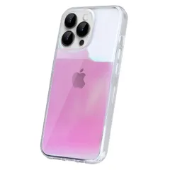 EYLE iPhone 13 Pro ケース iPhoneケース 多面体カット 六角形 クリア Carat オーロラ PINK PEI25-CR01-PK [オーロラ PINK]