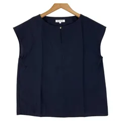 NATURAL BEAUTY BASIC ナチュラルビューティーベーシック ノースリーブブラウス sizeS/ネイビー