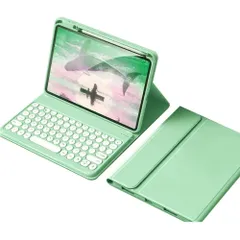 特価商品 2025 11インチ iPad A16 キーボードケース 丸型キー 2022 10.9インチ iPad 10 ケース カラーキーボード キャンディーカラー 可愛い 女性 マグネット 分離式ミントグリーン
