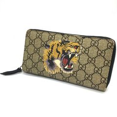Gucci スプリーム ウルフプリント ジップアラウンドウォレット - メルカリ