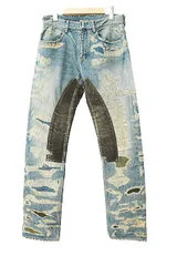 美品✨ジバンシィ ダメージデニム レザーパネル デストロイ加工 ヴィンテージ風 GIVENCHY（デニム/ジーンズ）のフリマアイテム一覧