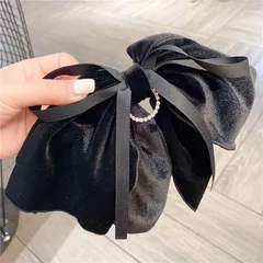 【高品質】大きめ　ヘアゴム ヘアアクセサリー リボン  髪飾り サテン風 韓国 トレンド シュシュ バレッタ ヘアアクセ 結婚式 二次会 披露宴 旅行 お呼ばれ デート カジュアル かわいい おしゃれ エレガン