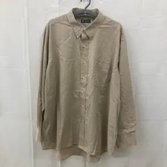 U196 チャップス 2XL アメリカ古着 コットン ポリ ボタンダウン 長袖シャツ ベージュ系 CHAPS メンズ