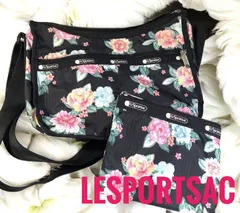 ✨️美品✨️　LeSportsac　レスポートサック　斜めがけ　ショルダーバッグ　花柄　フラワー柄　ポーチ付き