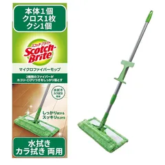 【新品】 【.co.jp限定】 3M フロア モップ 床 マイクロファイバー 可動式ヘッド 伸縮式 スコッチブライト FM-F1J A 大掃除 1
