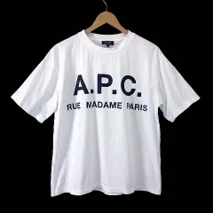 【新品未使用】A.P.C. モックネック 刺繍ロゴ Tシャツ 白 S A.P.C. モックネック 半袖Tシャツ ロゴ刺繍 ホワイト - メルカリ