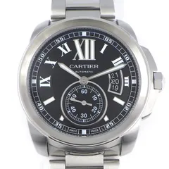 カルティエ Cartier 腕時計 カリブル W7100016 デイト スモールセコンド 裏スケ 夜光インデックス 夜光針 ブラック文字盤 SS 自動巻き 【中古】のサムネイル
