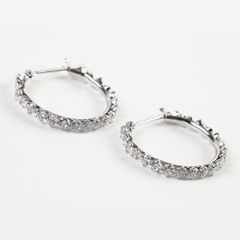 最終値下げ【美品】ete[トーン] ビジュー ハロー ピアス SV925 K18