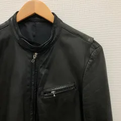 良品　Lithium homme　カウレザーシングル ライダースジャケット　46 LEATHER SINGLE RIDERS JACKET | レザーシングルライダース