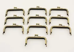 新品 Olive-G アンティークゴールド がま口 口金 角型 10個セット 8.5㎝ ハンドメイド製作に