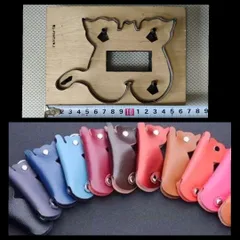 訳あり かわいい猫型のキーホルダーの抜き型　レザークラフト