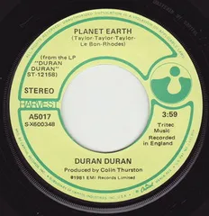 米7” Duran Duran Planet Earth NONE Harvest /00080