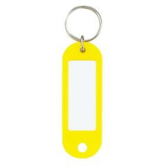 （まとめ買い）コクヨ キーホルダー型名札 片面表示用 黄 10個パック ナフ-200YX10 【×3セット】