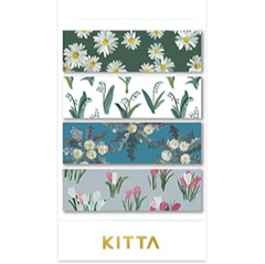 キングジム　マスキングテープ　キッタ　KITTA　フラワー9　KITH074