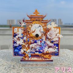 アクリル缶バッジスタンド 宮殿風デザイン 58mm 75mm対応 痛バッグ用ディスプレイ台座