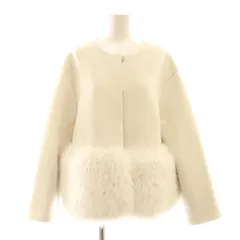 セルフォード　裾ファーポンチブルゾン　ホワイト 裾ファーブルゾン（ブルゾン）｜CELFORD（セルフォード