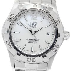 태그 호이어 TAG HEUER WAF1414 아쿠아 레이서 데이트 쿼츠 여성 벨트 번역 있음 _906954
