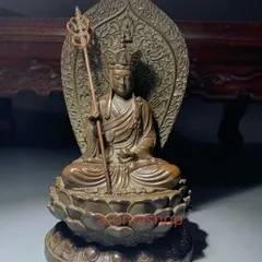 地蔵王菩薩像 銅仏像 工芸品置物 地蔵王菩薩 仏像 銅器 開運 風水 重厚 極細工 装飾品 工芸品 美術品