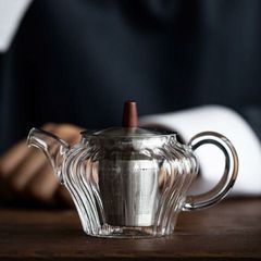 送料無料 ガラス製 茶壺 ティーポット（茶こし付き） 茶器MYZH40