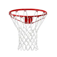 新品 ALLVD バスケット ゴール ネット 7mm幅 12ループ カラフル ファミリースポーツ おしゃれ バスケット リング バスケット ネット 標準バスケットボール用 屋外屋内 適用 レジャー ファミリースポーツ （白の）