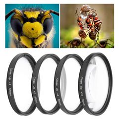 VEGBY1 マクロフィルター クローズアップフィルター マクロ接写+1 +2 +4 +10レンズフィルターキット58mm 光学ガラス キヤノン/ニコン/ソニーカメラ用