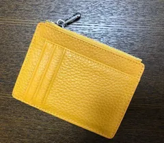 【高級本革】ミニ財布★カードケース★小銭入れ★レディース★イエロー@