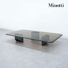 【展示品】Minotti ミノッティ WEDGE ウェッジ センター ロー テーブル ガラス天板 ネンド 定価299万【配送要確認】