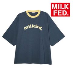 tシャツ Tシャツ ミルクフェド milkfed MILKFED COOPER BIG S/S TOP 103242013004 レディース 紺 ネイビー 紺色 ティーシャツ ブランド ティシャツ 丸首 クルーネック おしゃれ 可愛い ロゴ