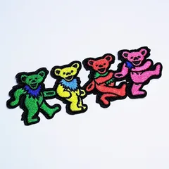再入荷！送料無料！ ★刺繍アイロンワッペン★【  Grateful Dead（グレイトフルデッド ）】 ダンシングベア〚アメリカン雑貨 アメトイ〛