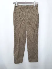 ◇ ⊇ A day in the life UNITED ARROWS チェック テーパード パンツ サイズ36 ブラウン マルチ レディース E  【1411070012807】