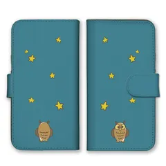 iPhone13Pro Max ケース 手帳型 アイフォン13 プロマックス スマホケース 携帯ケース フクロウ 梟 ミミズク 星空 夜空 月 イラスト 絵 おしゃれ 可愛い ネイビー 大人 カラー07