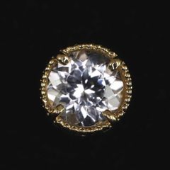 K18 ピアス ダイヤモンド合計0.1ct 磨き上げ済 YG 新品キャッチ付 