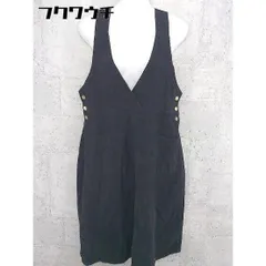 ◇ merlot メルロー ノースリーブ コーデュロイ 膝下丈 ワンピース サイズ6 ネイビー レディース 【中古】 【1002802391798】