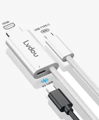 ★Lvdou USB-C HDMI 変換ケーブル 1.8M タイプC HDMI 変換アダプタ Switch ドック 純正対応 4K 60Hz映像出力・PD急速充電 遅延なし・高性能チップ40Gbp転送