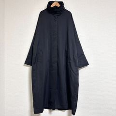 KEIKO KISHI nosh コットンスタンドカラー ロングコート 黒F - メルカリ