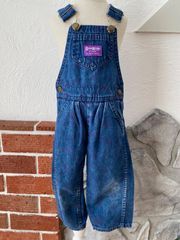 【Size 100】vintage USA製 オシュコシュ 花柄 オーバーオール  紫タグ oshkosh ヴィンテージ